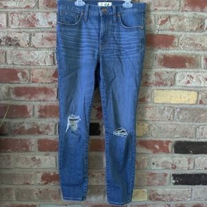 Madewell 9" Mid-Rise Skinny Crop Jeans in Delmar Wash